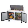48.125 in. W 11.47 cu. ft. 2-Door Commercial Food Prep Table Refrigerator with Mega Top in Stainless Steel