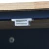 Rolling Mobile Kitchen Island with Drop Leaf - Solid Wood Top; Locking Wheels & Storage Cabinet 52.7 Inch Width(Dark blue)