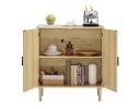 Kitchen storage cabinets with rattan decorative doors;  buffets;  wine cabinets;  dining rooms;  hallways;  cabinet console tables
