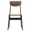 6-Piece Modern Dining Set for Home, Kitchen, Dining Room with Storage Racks, Rectangular Table, Bench, 4 Chairs, Steel Frame - Natural Color