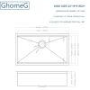 32 inch Undermount Workstation Kitchen Sink - Ledge Workstation Deep Single Bowl 18 Gauge Stainless Steel Kitchen Sink Basin